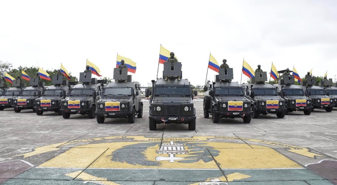 PRESIDENTE NOBOA VISITA EL ORO PARA ENTREGAR VEHÍCULOS MOTORIZADOS, ASÍ AUMENTAR OPERATIVOS MILITARES