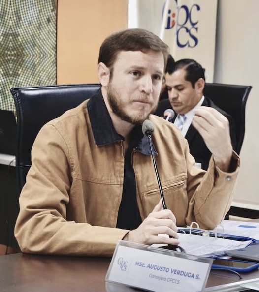 CANDIDATO SANTIAGO BECDACH DENUNCIA QUE CONSEJERO DE CPCCS, AUGUSTO VERDUGA, HABRÍA HUIDO DEL PAÍS MINTIENDO QUE SE VA DE VACACIONES.-