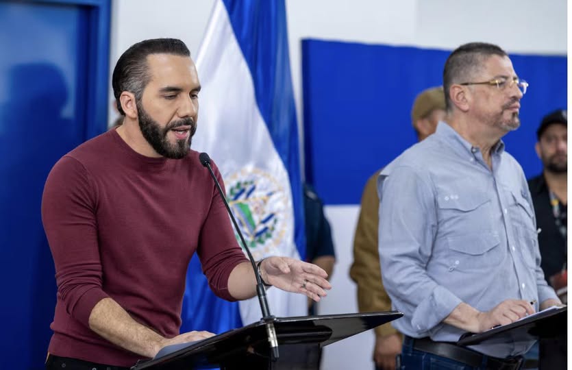 PRESIDENTE DE COSTA RICA FIRMA ACUERDO CON PRESIDENTE DE EL SALVADOR PARA EL ASESORAMIENTO EN SEGURIDAD.-