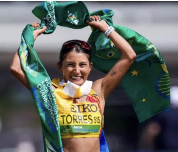 LA CUENCANA PAULA TORRES SE PROCLAMA CAMPEONA MUNDIAL DE MARCHA EN BRASIL.